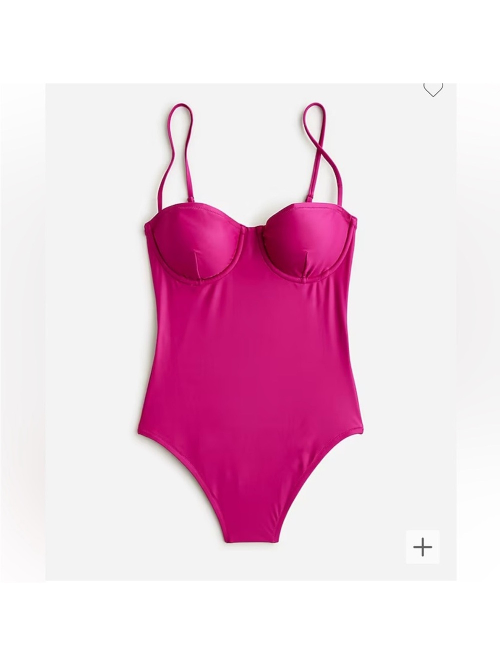 Jcrew heritage balconette swimsuit one piece J.crew fuchsia underwire 6 NWT